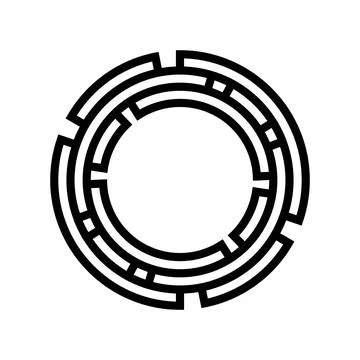 Genome map genetic engineering line icon vector illustration Stock Illustration