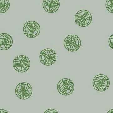 Genome map genetic engineering line vector seamless pattern Stock Illustration