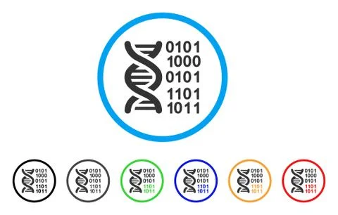Genome Rounded Icon 스톡 일러스트
