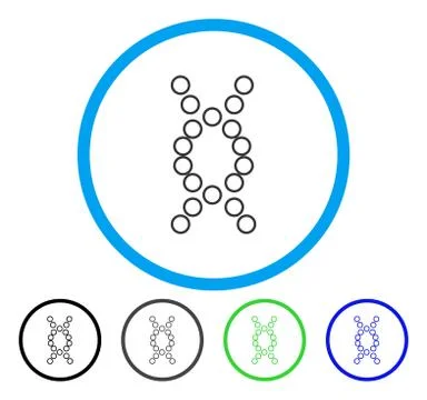 Genome Rounded Vector Icon 스톡 일러스트