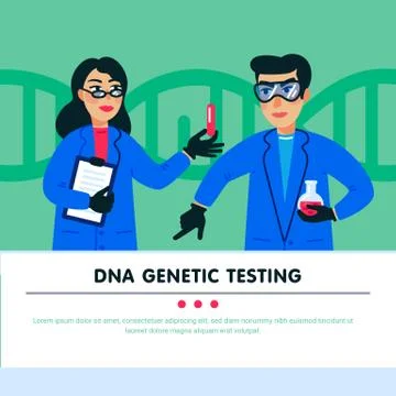 Genome sequencing concept. Scientists working in Nanotechnology Illustrazione stock