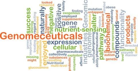 Genomeceuticals background concept Stock Illustration