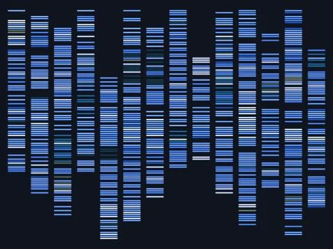 Genomic data visualization Illustrazione stock