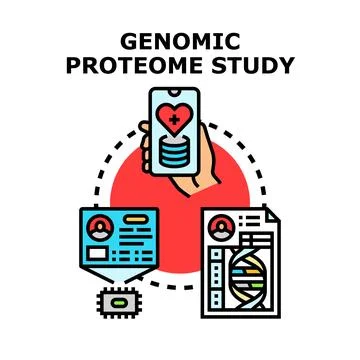 Genomic proteome study using digital data applications 库存插图