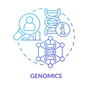 Genomics blue gradient concept icon Stockillustratie