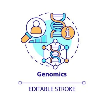 Genomics concept icon Stock Illustration