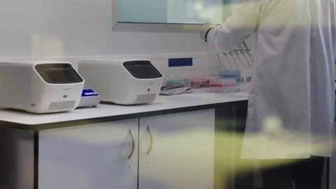 Genomics Lab -  looking into the laboratory Stock Footage 272155693