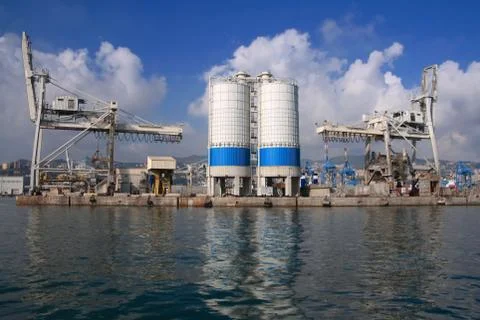 Genova harbor Stock Photos