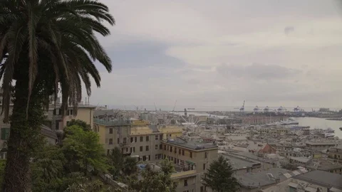Genova Wide View Pan with Wind 4K Stock Footage 76673421