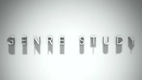 Genre study 3D title animation with shadows on a white background Stock Footage 297267261