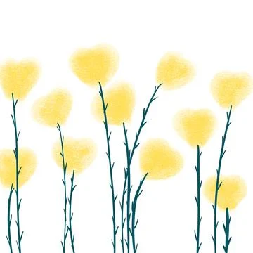 Gentle abstract background with flowers and plants. Stock Illustration
