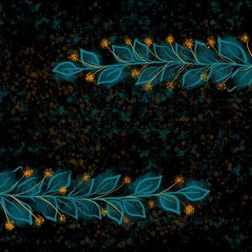 Gentle abstract background with flowers and plants. Stock Illustration