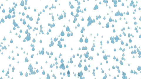 A gentle and pacifying splash of blue rain on a white background. Stock Footage 129944444