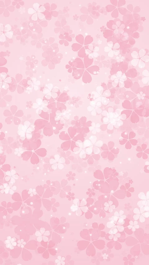 Gentle animated pink background with cherry blossoms. Small rotating flowers. Stock Footage 302924895