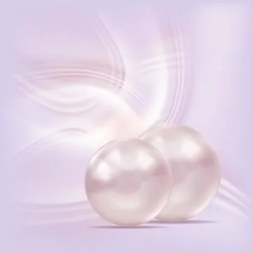 Gentle background with pearls, vector. Stock Illustration