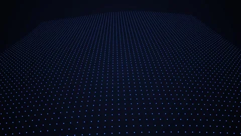 Gentle blue mesh waves of glowing points rolling across digital surface wit.. Stock-Footage 345982056