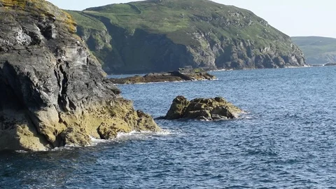 Gentle Coastal Waves Stock Footage 111890611
