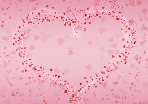 Gentle elegant background with the image of glitter hearts Stock Illustration