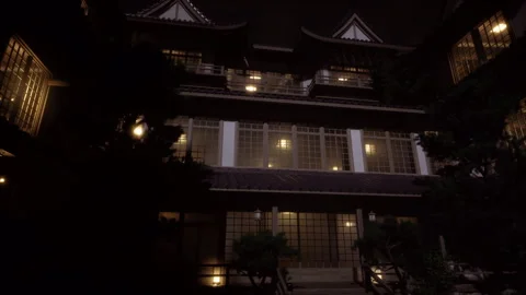 Gentle evening scenery emphasizes shadow patterns on ancient architecture Stock Footage 341821896