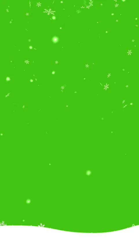 Gentle Falling Snow Particles on Green Screen with Snow Covered Ground Stock Footage 327766557