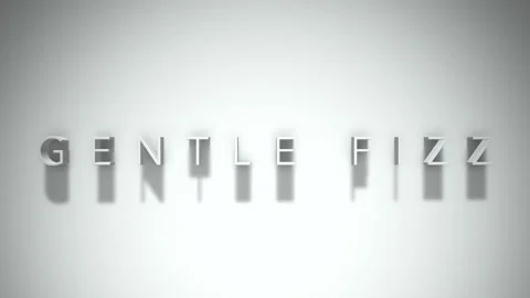 Gentle fizz 3D title animation with shadows on a white background Stock Footage 297661453