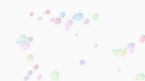Gentle Floating Pastel Square Confetti Animation Stock Footage 340899343