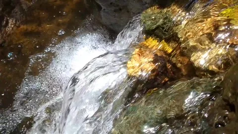 Gentle Flow of a Small Waterfall 库存影片 332917745