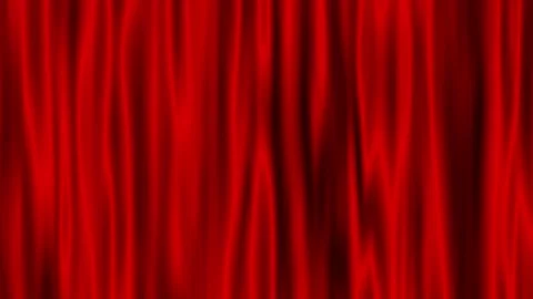 Gentle Flowing Red Curtain Loop Animation. Soft Curtain Fabric Movement Stock Footage 345300338