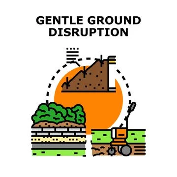 Gentle ground disruption process vector icon concept Stock Illustration