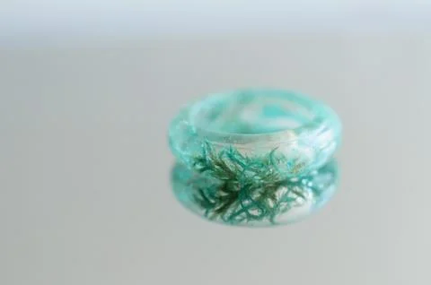 Gentle handmade ring. Simple design bijouterie. Craft concept. Stock Photos