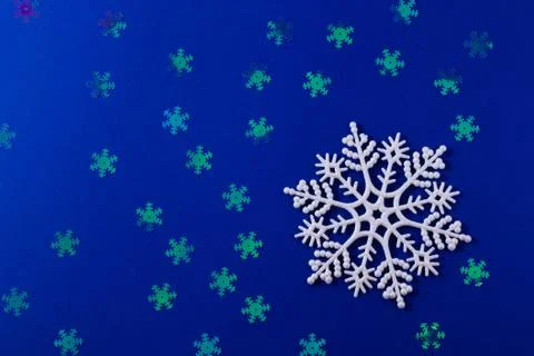 A gentle magic white snowflake. Stock Photos