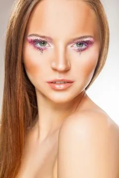 Gentle makeup Stock Photos