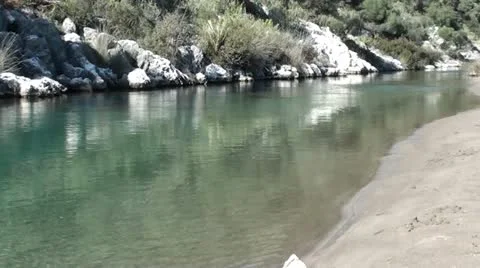 Gentle mediterranean river Stock Footage 21839056