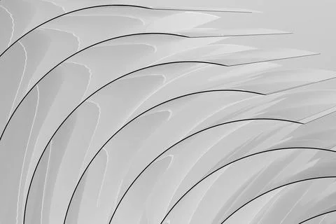 Gentle minimalistic abstract background - thin curved parallel lines of glass Illustrazione stock