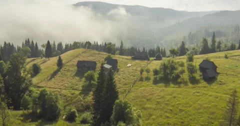 Gentle misty mountains  timelapse. Stock Footage 170794116