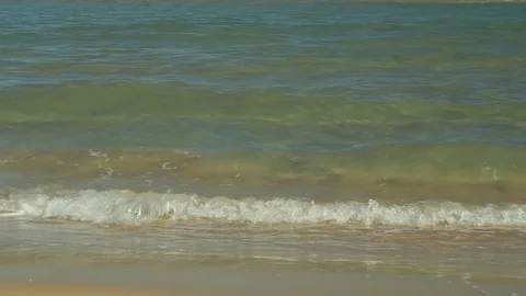 Gentle Ocean Background - Crystal Clear Waves On Beach Stock Footage 102704635