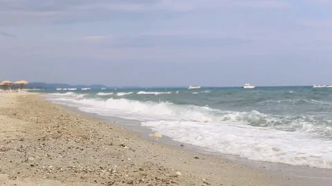 Gentle ocean waves Stock Footage 80358007