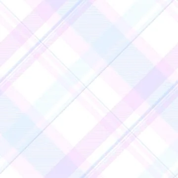 A gentle pastel plaid seamless pattern featuring soft pink, lavender, and lig Stock Illustration