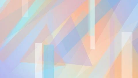 A gentle pastel triangle mosaic with translucent bars creates an airy, opti.. Stock Illustration