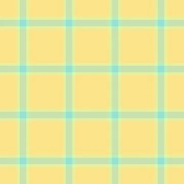 Gentle plaid pattern in soft yellow and teal. Evokes warmth, calm, and simple Stock Illustration