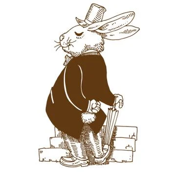 Gentle rabbit Иллюстрация