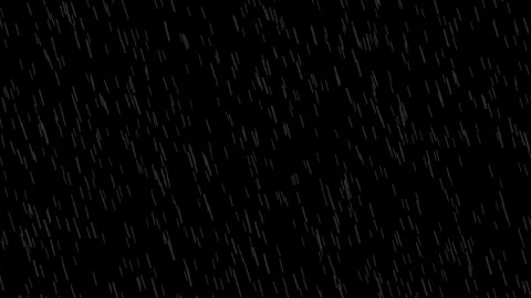 Gentle rain falling seamless animation on overlay dark background, water dr.. Stock Footage 312337189