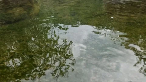 Gentle ripples of a clear river surface Stock Footage 321319305