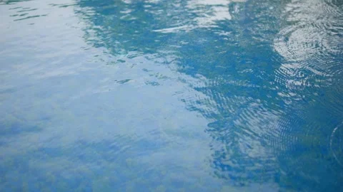 Gentle ripples forming on the surface of a calm body of water, reflecting l.. Stock Footage 286712438