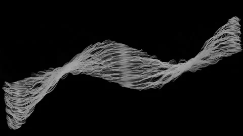 Gentle satisfying particle flow. Elegant waves of colorful dust, magical ri.. Stock Footage 309384329