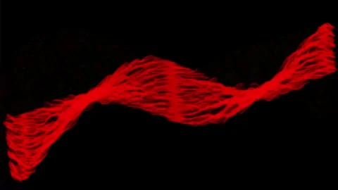 Gentle satisfying particle flow. Elegant waves of colorful dust, magical ri.. Stock Footage 309384331