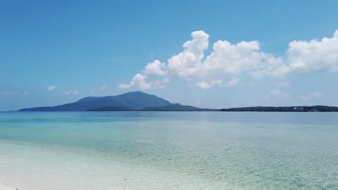 Gentle Sea Waves and Sandy Beach in Karimunjawa Video stock 335125520