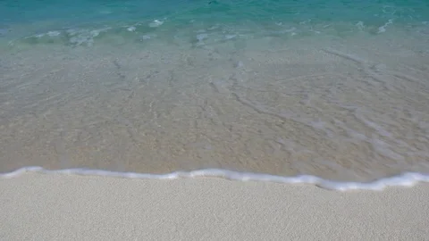 Gentle sea waves on sandy beach at sunny day. Turquoise water. 4K Stock-Footage 119156674