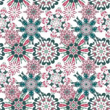 Gentle seamless pattern on a light background vintage ethnic ornament vector  Illustrazione stock