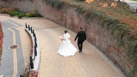 The gentle sensual embrace of the bride Video stock 126246557